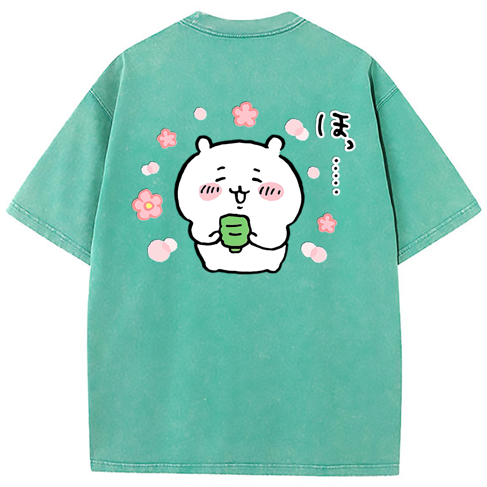 （画像用） ちいかわ ちいかわ Chii-kawa chiikawa 綿100% ヴィンテージ風 半袖Tシャツ（背面プリント）